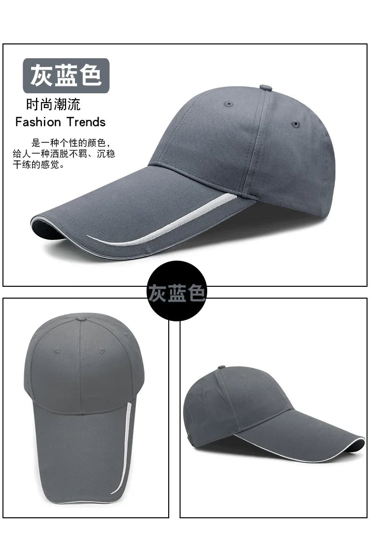 Cappellino a visiera, primavera-estate, 14 cm di visiera, protezione solare, pesca, uomo/donna, streetwear, parasole, outdoor, regolabile, cotone, da golf, stile trucker