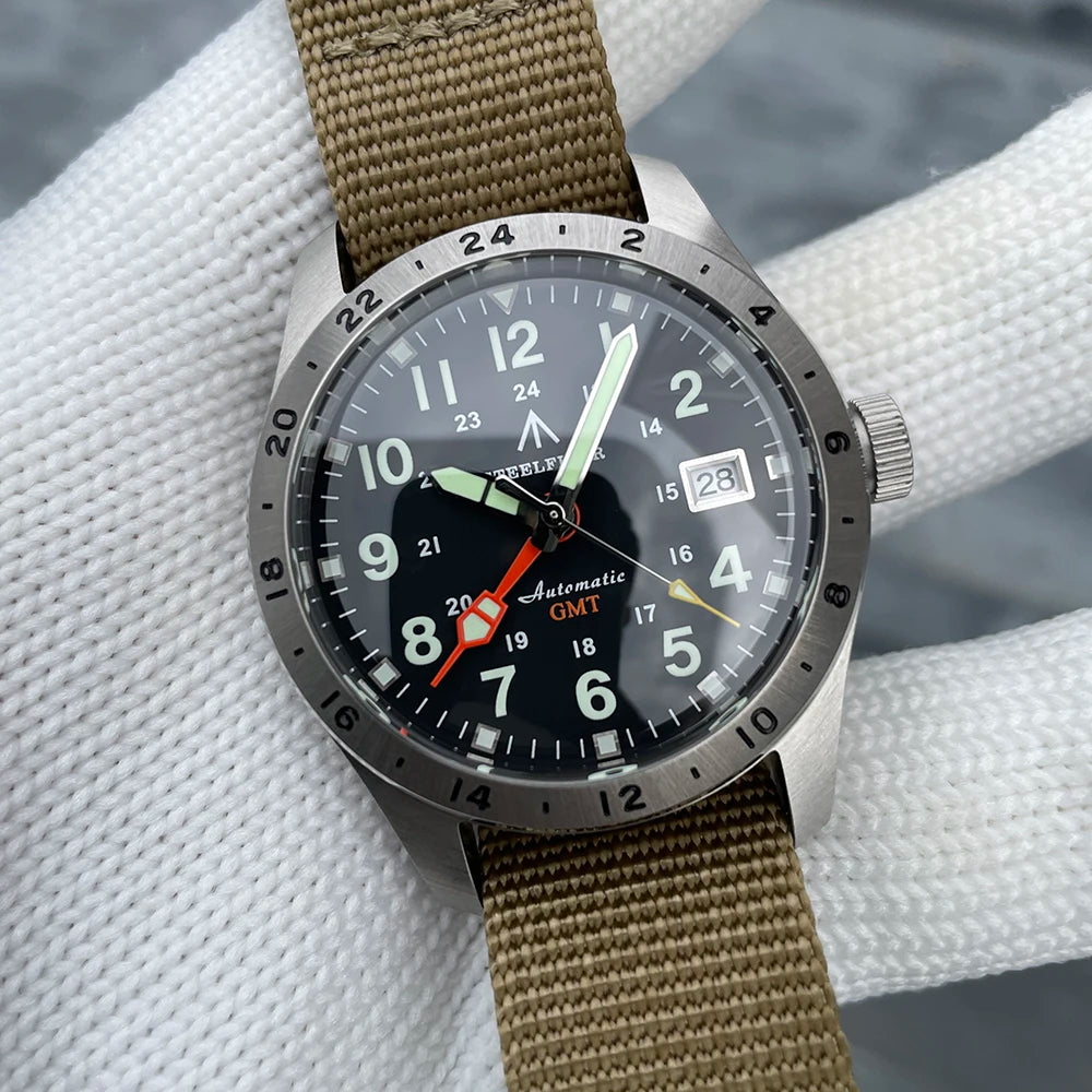 STEELFLIER Official SF792 GMT Mechanical Dive Watches Super Luminous NH34 Movement 20Bar Waterproof Luxury Stainless Steel Watch