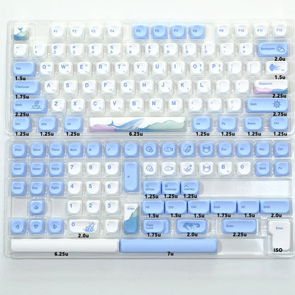 KBDiy KOA Profile Keycap GMK Style Retro 9009 Theme PBT Keycaps For Mechanical Keyboard Gaming KIT Korean 139 Keys ISO Key Cap