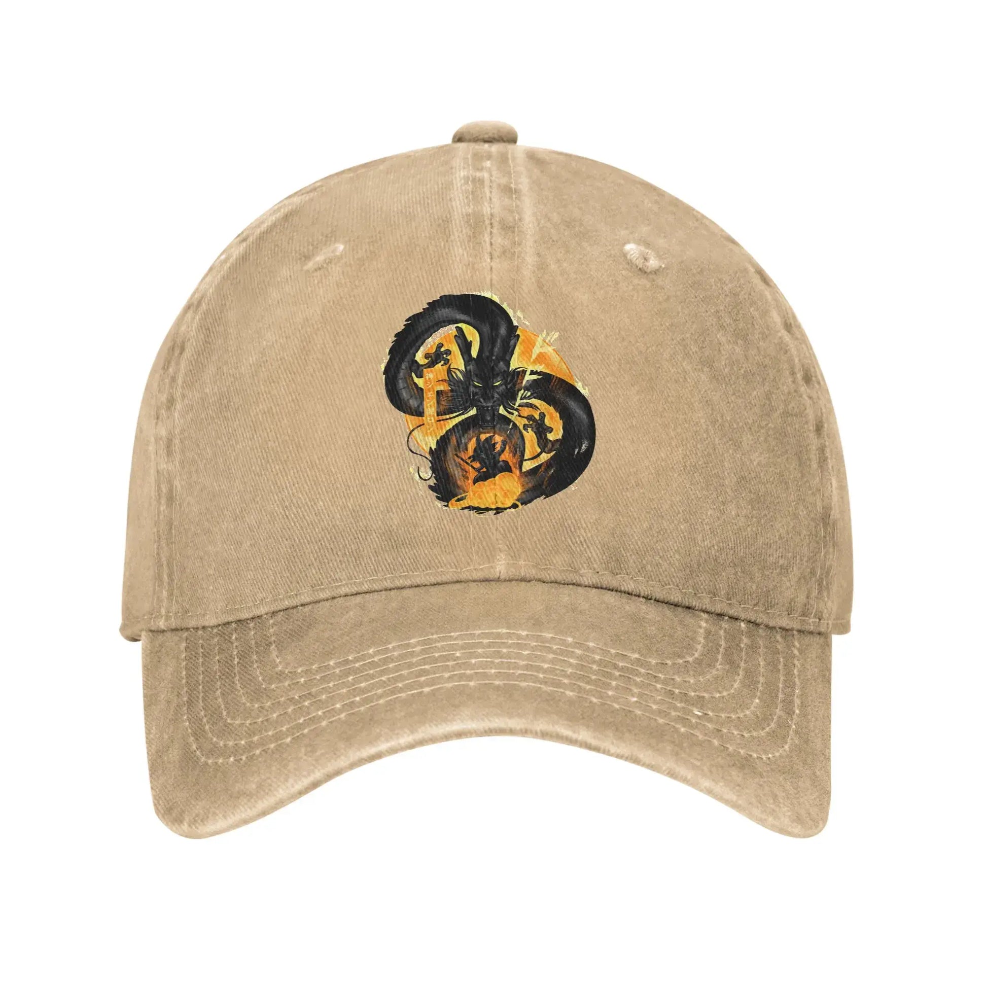 Produit gaming premium Fraquane, produits de luxe, nouvelle génération, équipement gamer Vintage Dragon Ball Z Attack of Shenron Baseball Caps Men Women Distressed Denim Washed Cap Outdoor Running Golf Gift Hats Cap