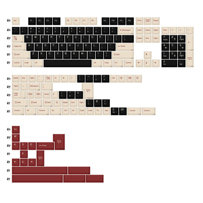 KBDiy GMK Apollo Keycaps ISO PBT Cherry Profile Retro Double Shot Keycap for MX Switches Alice 60 Mechanical Keyboard Key Caps