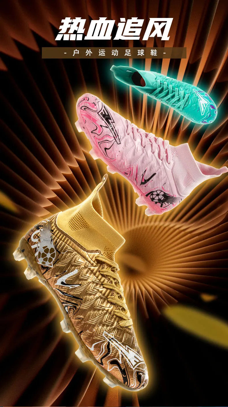 Men Professional Football Shoes Society Cleats Soccer Shoes Original Indoor Football Field Boots Grass Training TF/FG Sneakers