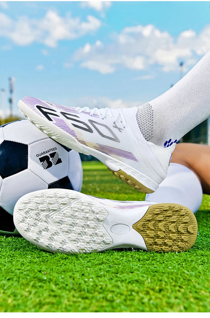 New Men Football Boots Match Grass Cleats High-quality Soccer Shoes Futsal Sneakers Non-Slip Indoor Hot-selling High-top Outdoor