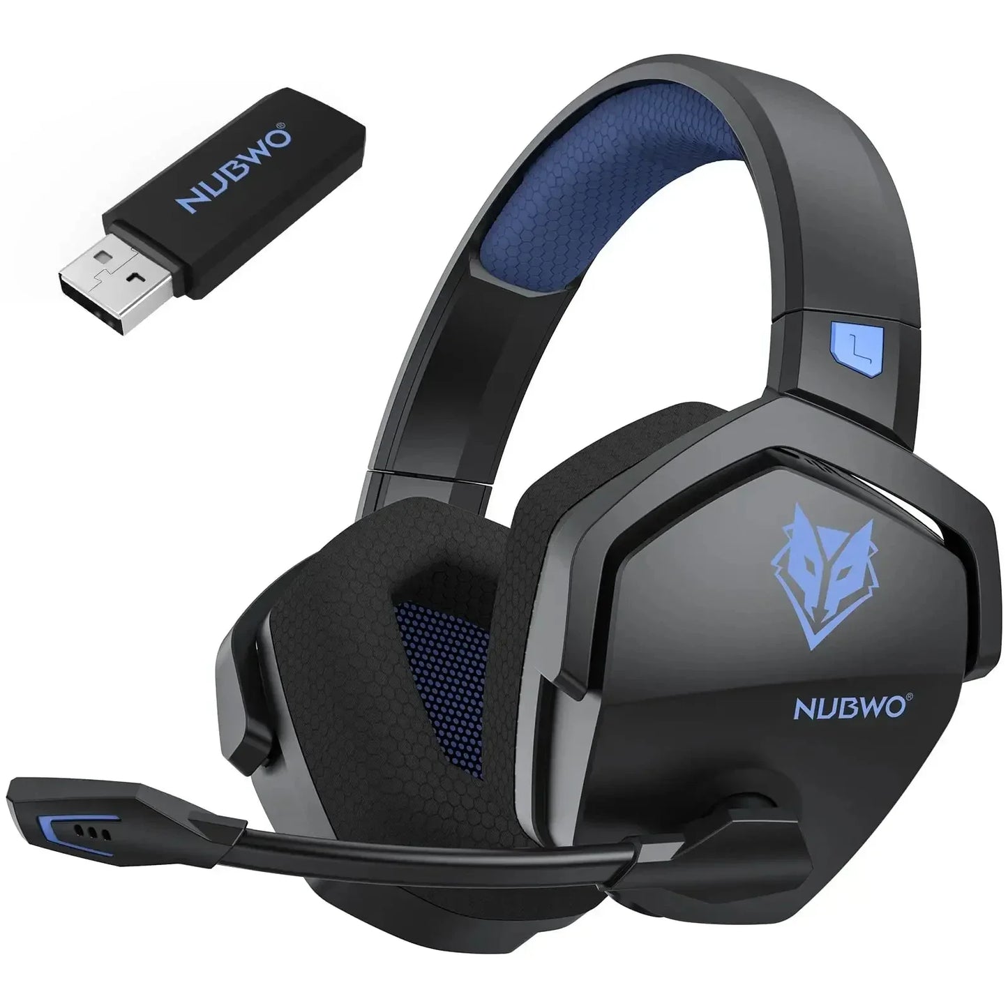 NUBWO G06 Pro Wireless Gaming Headset with Charging Station, Bluetooth 5.3 Gaming Headphones for PS5, PS4 & PC, ENC Microphone, 120-Hour Battery Life