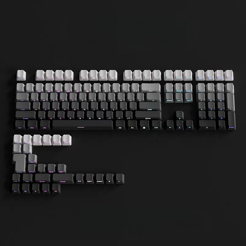 Daylight Cherry Keycaps PBT Translucent Gradient Keycaps for MX Mechanical Keyboards, Side Engraved Cherry Profile PBT Keycap Set