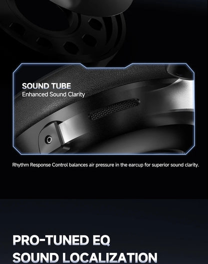 HAAYOT Wireless Gaming Headphones Bluetooth 5.3 with 53mm Titanium Drivers, 7.1 Virtual Surround Sound, Low Latency Gaming Headset for PC PS5 Mobile