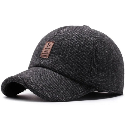 Cappellino da baseball in maglia di lana per l'inverno con paraorecchie - Cappellino da baseball da uomo, cappelli caldi e imbottiti con paraorecchie - Cappellini sportivi da golf - Snapback