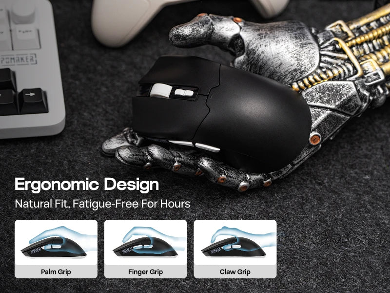EPOMAKER Click Lite Wireless Gaming Mouse, Tri-Mode Bluetooth & 2.4GHz Gaming Mouse, PAW3311 Sensor, 24000 DPI, 59g Lightweight Rechargeable Gaming Mouse