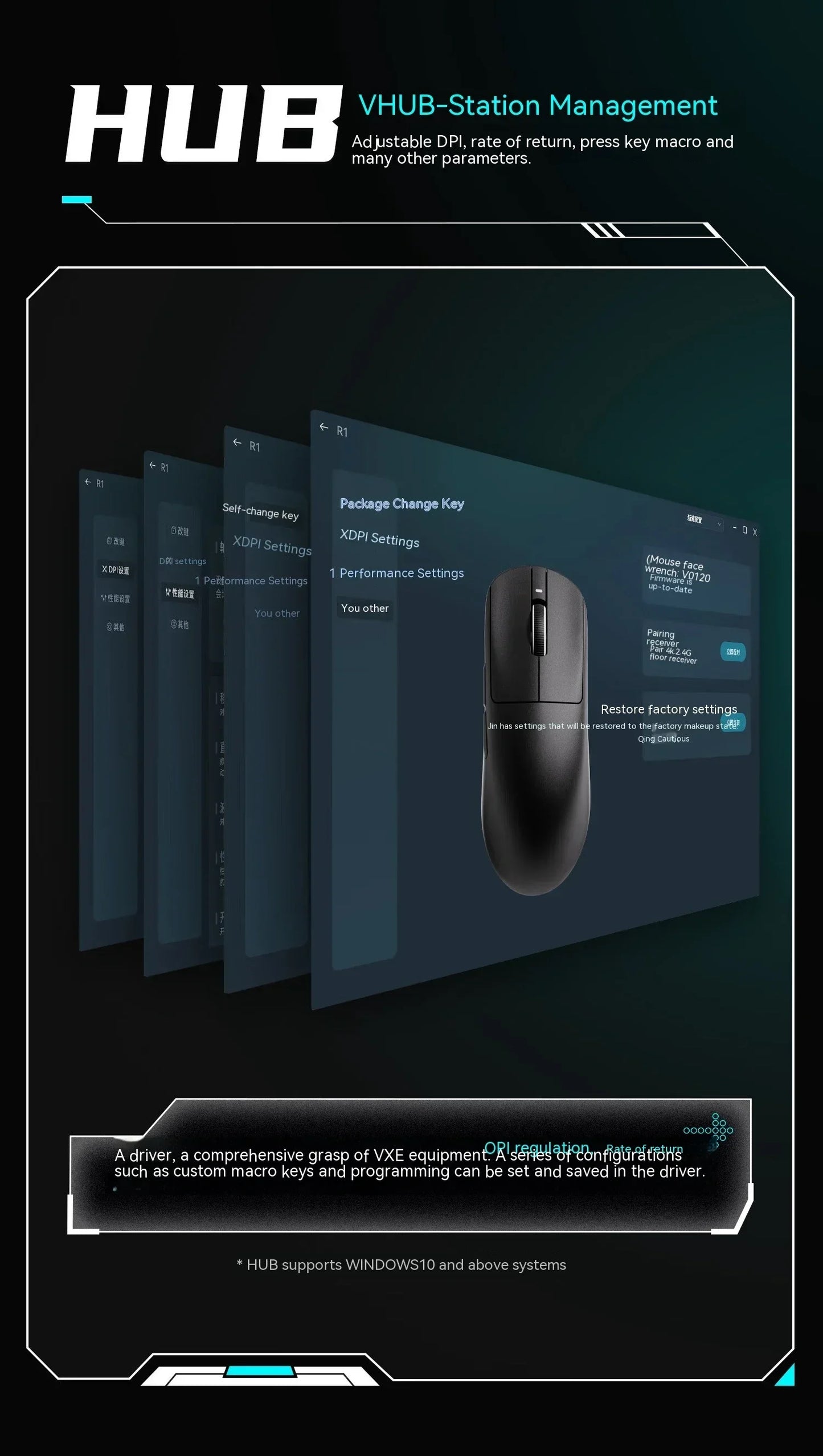 Ασύρματο ποντίκι VXE Dragonfly R1 Pro με αισθητήρα Paw3395, Nordic 52840, 2khz, Smart Speed X, χαμηλή καθυστέρηση, για γραφείο και gaming σε PC