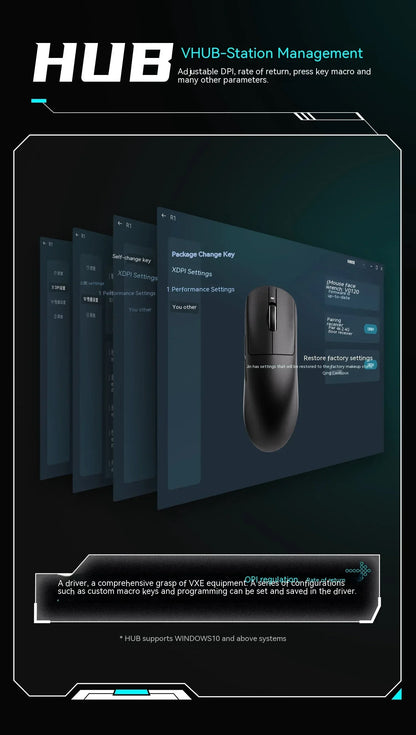 Ασύρματο ποντίκι VXE Dragonfly R1 Pro με αισθητήρα Paw3395, Nordic 52840, 2khz, Smart Speed X, χαμηλή καθυστέρηση, για γραφείο και gaming σε PC