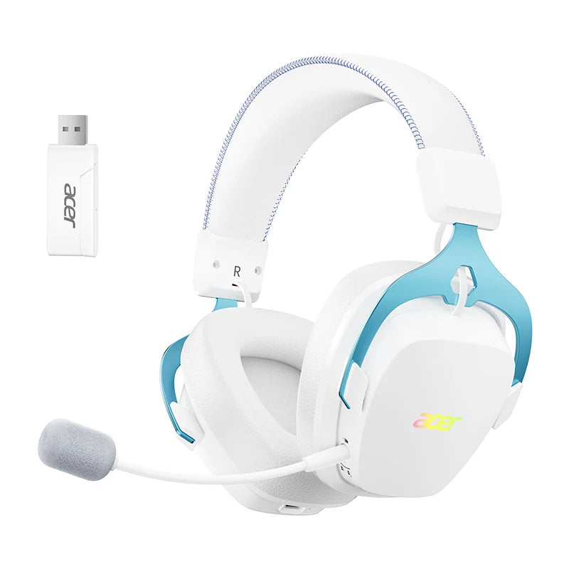 Acer 2.4GHz Wireless Gaming Headsets 7.1 Surround Sound Bluetooth Gaming Headset with Mic for PS5, PS4, PC, Switch Stereo Sound