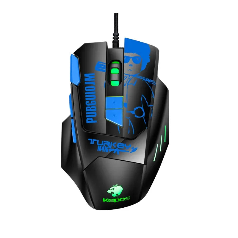 USB Wired Gaming Mouse 6800 DPI Professional Ergonomic Gaming Mouse with 8 Programmable Buttons, RGB Optical USB Computer Mouse for PC & Laptop