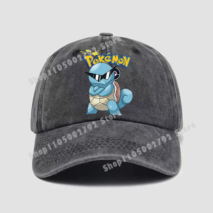 Pokémonové baseballové čepice Pikachu Kawaii Anime postavičky Sluneční klobouky Letní outdoorové sluneční klobouky pro rodiče a děti Módní kšiltovka s kachním jazykem Dárek