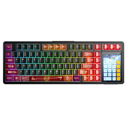 AULA L99 75% Layout Hot-Swap Gasket Wired/Bluetooth/2.4GHz Wireless Mechanical Gaming Keyboard with 3.98-inch Screen & 8000mAh