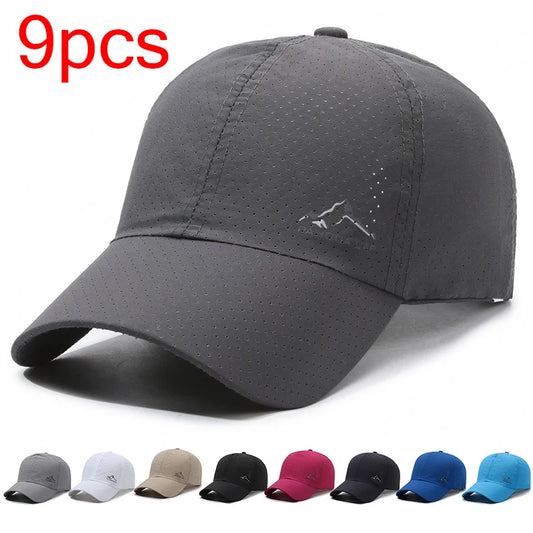 1/9pcs Unisex Lightweight Ventilated Mesh Baseball Cap - Stay Cool & Protected in Summer - Sun Shield for Women & Men