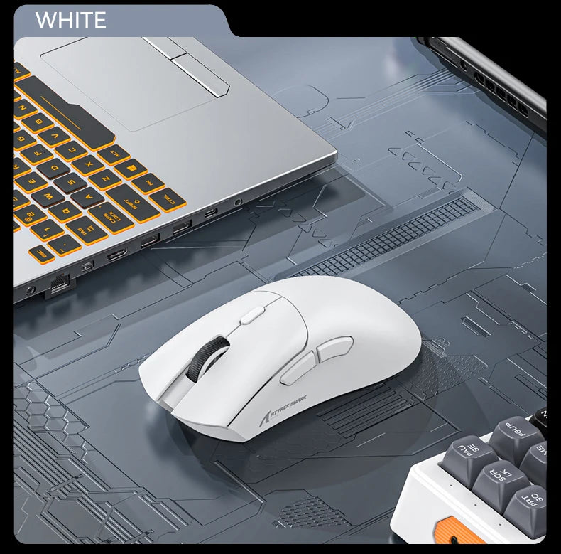 Attack Shark R1 Wireless Gaming Mouse 18000 DPI, Tri-Mode Bluetooth & 2.4GHz, PAW3311 Sensor, 1000Hz Polling Rate, Programmable RGB Gaming Mouse