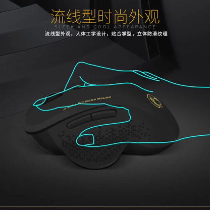 Wireless Gaming Mouse 2.4GHz Ergonomic Optical Mouse with USB Receiver, 1600 DPI Wireless Gaming Mouse for Laptop, PC & Desktop