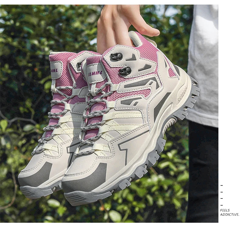 2025 New Hiking Shoes Unisex Outdoor Hiking Sports Shoes Camping Boots Ladies Waterproof Walking Shoes Non-slip Hiking Shoes