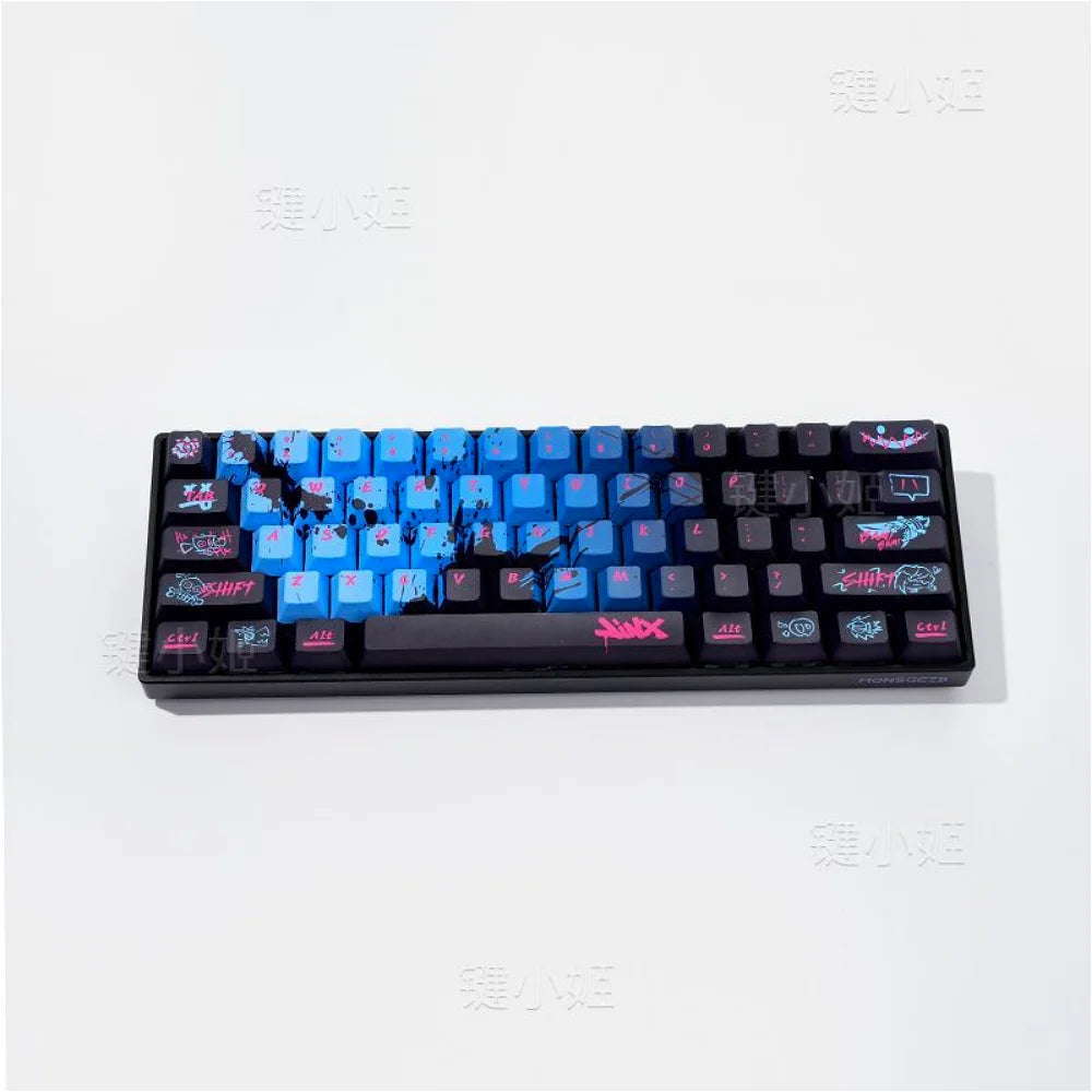 Jinx Personality Key Cap Set PBT 137 Key Gaming Key Cap for 60/84/98/108 Mechanical Keyboard Profile MX Switch