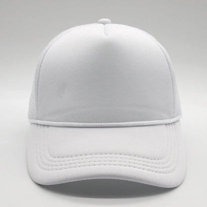 5 panel Trucker Caps Men Women Plain Blank Foam Mesh Baseball Cap With Rope Summer Breathable Outdoor Sport Sun Visor Hats