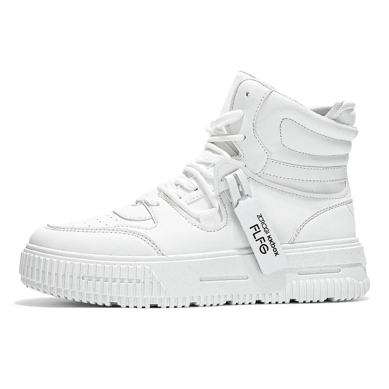 Modische Freizeit-Sneaker, High-Top-Skateboard-Schuhe, Studentenstiefel, Herren und Damen, trendig, strapazierfähig, zweifarbig, für Paare