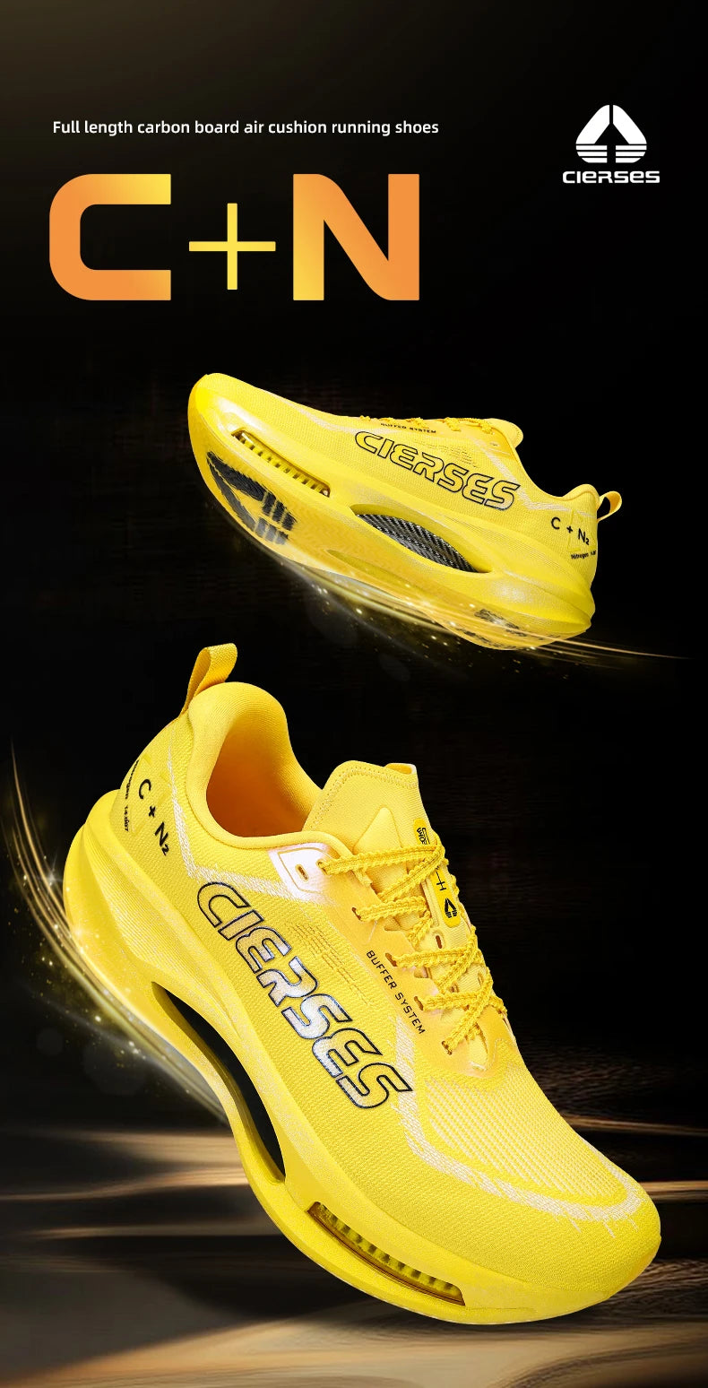 CIERSES New Carbon Fiber Marathon Racing Training Shoes Breathable And Shock-Absorbing Air Cushion Men's Casual Sports Shoes
