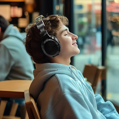 Gradient Kids Bluetooth Headphones Over Ear Girls Wireless Headphones With Mic Foldable Lightweight Headset Forfor School Travel