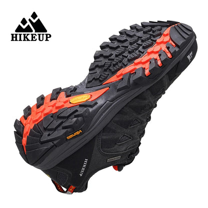 HIKEUP Fashion Outdoor Shoes Hiking Men's Sports Casual Mountain Trekking Boots Camping Sneakers for Men Non-slip Wear-resistant