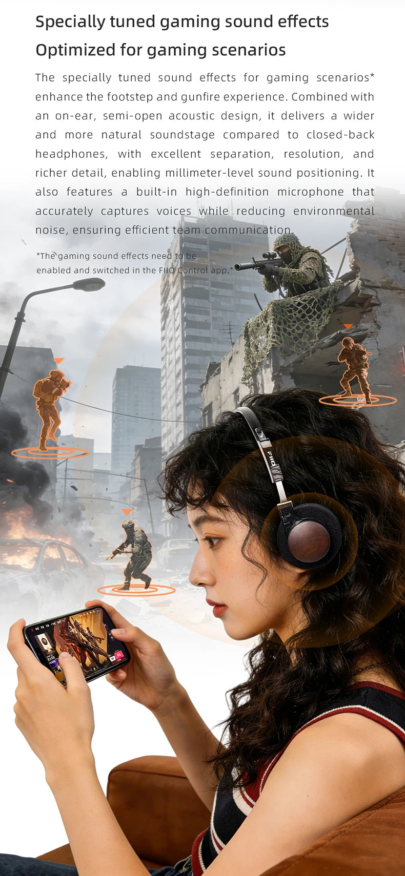 FIIO EH11 On-Ear Bluetooth Headphones – Hi-Res LDAC Wireless Bass Headset, 30H Battery, Dual Device Connection & Lightweight Retro Design