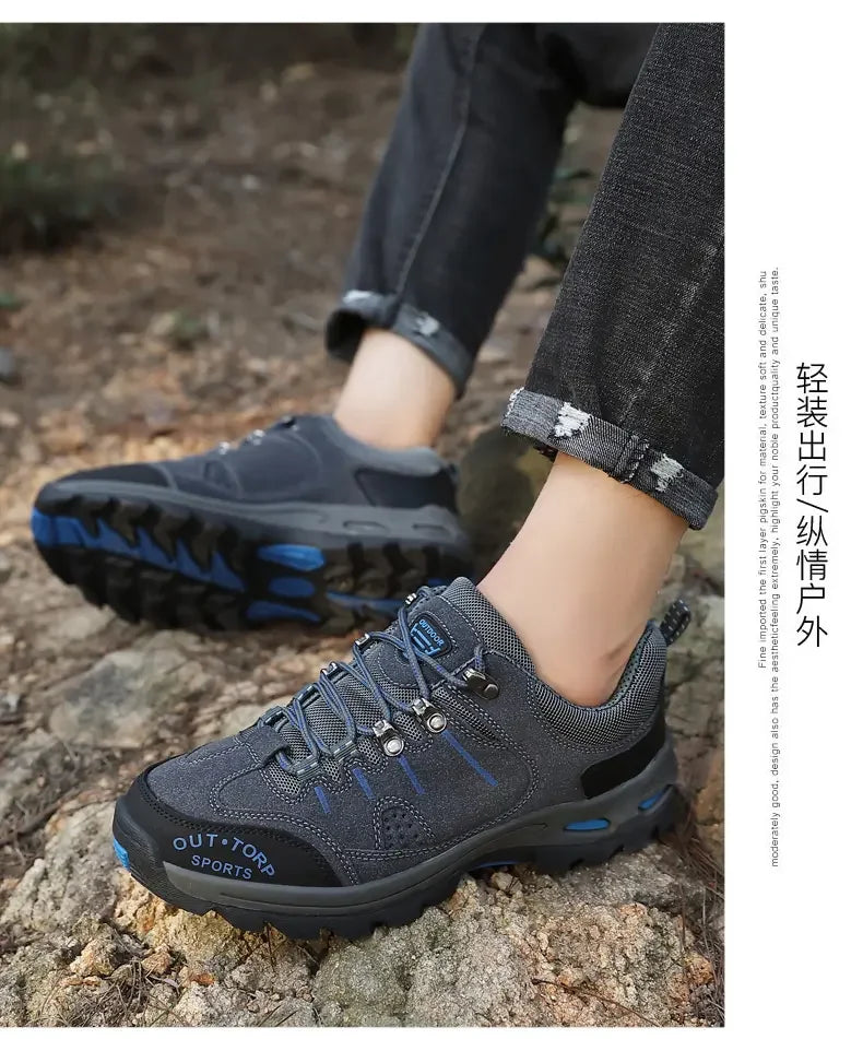 Retro Style Men  Sports Shoes Autumn and Winter Short Boots Anti Slip Hiking Shoe Suitable for Ankle Boots Urban Commuting 2025