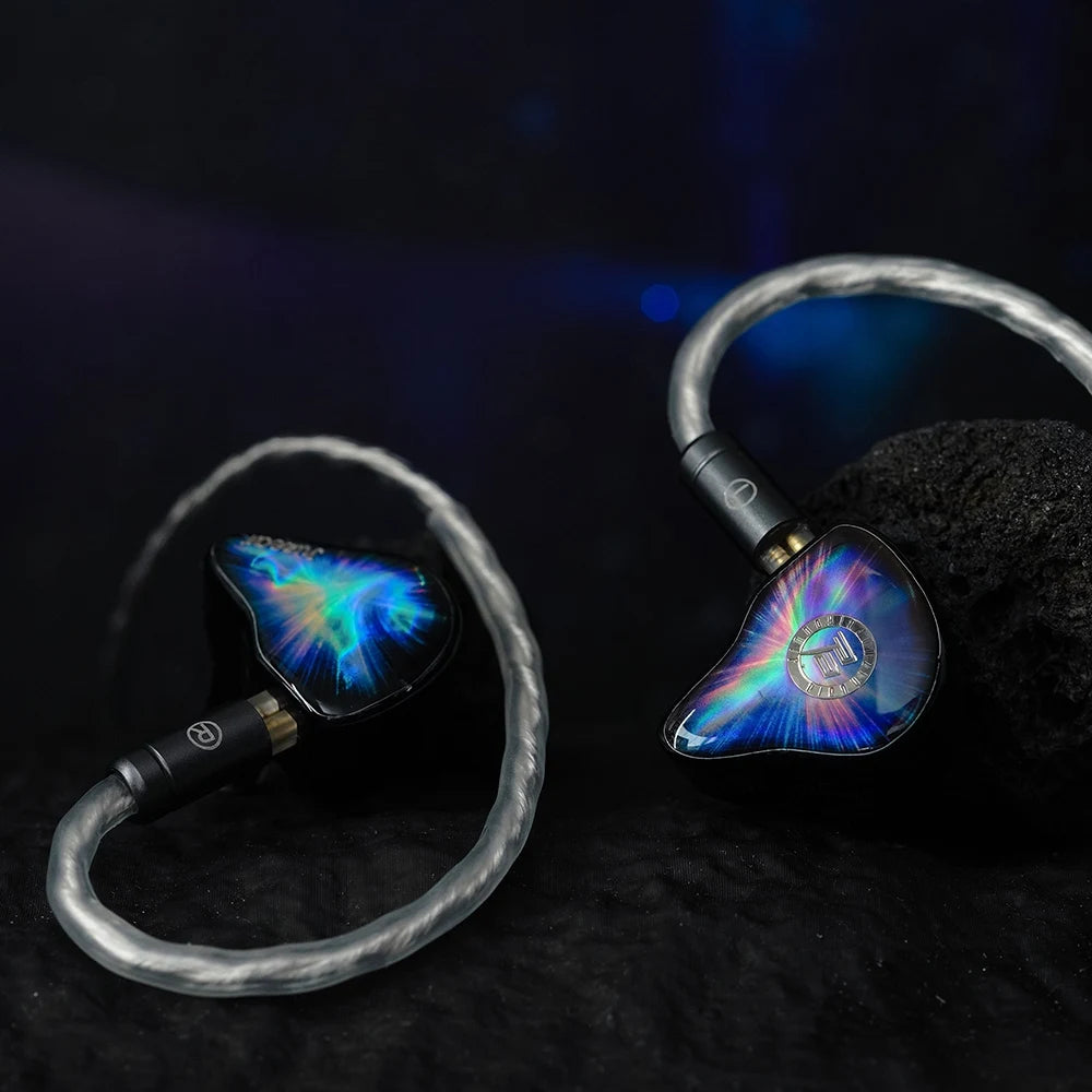Juzear x KOTO POISE Nebula HiFi IEMs Vocal 1DD+3BA+1 Écouteurs intra-auriculaires hybrides planaires avec câble à fiches 3,5+4,4 mm