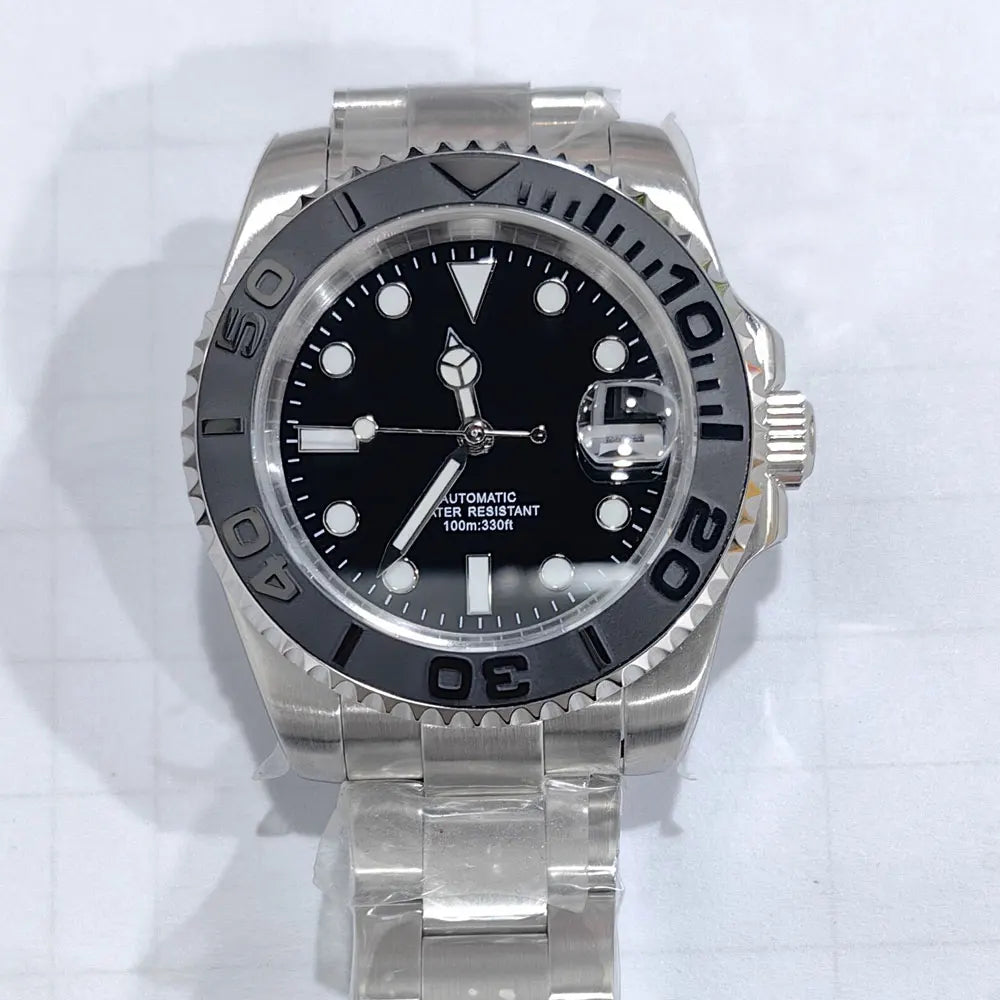 DIY Custom Automatic Watch Logo For Man High Quality NH35 Diving Mechanical Watches Sapphire Waterproof Ceramic Bezel 120 Click