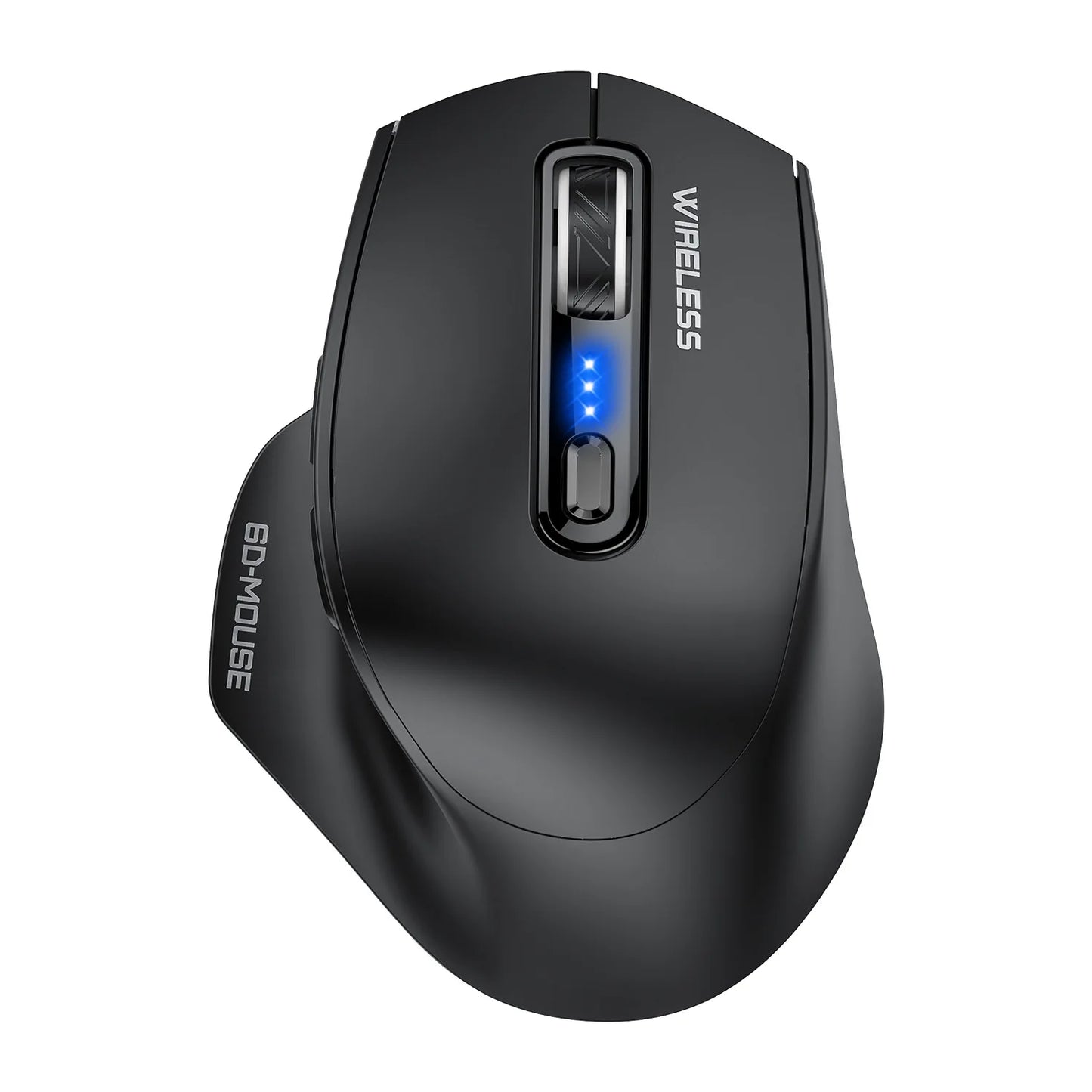 Wireless Tri-Mode Gaming Mouse with Bluetooth & 2.4G Dual Receiver, Rechargeable Wireless Gaming Mouse with Battery Display for PC, Laptop & Office