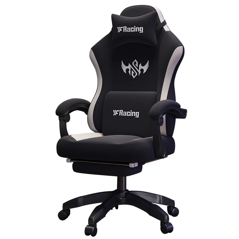 Ergonomic Gaming Chair with Latex Seat Cushion, Adjustable Backrest, Computer Office Chair, Racing Style Gamer Chair with Armrests