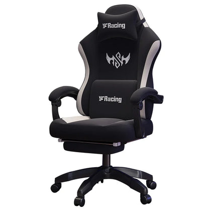 Ergonomic Gaming Chair with Latex Seat Cushion, Adjustable Backrest, Computer Office Chair, Racing Style Gamer Chair with Armrests