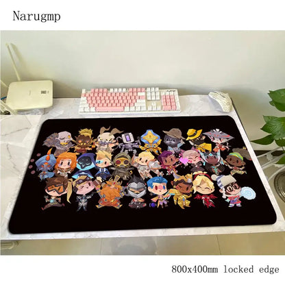 Overwatch pelės kilimėlis 80x40cm, žaidimų pelės kilimėlis, Helovino dovana, didelis pelės kilimėlis žaidėjams, kompiuterio stalo kilimėlis, notebook pelės kilimėlis PC