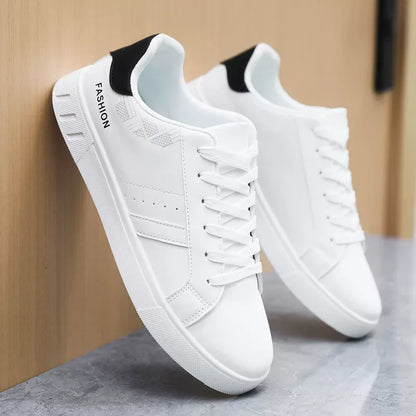 Zapatillas casuales de skate para hombre, blancas, para exteriores y ocio, transpirables, para caminar, planas, Chaussure Homme 39-48