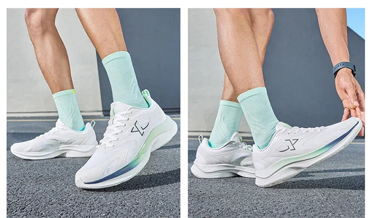 XTEP Running Shoes Men's 2025 Summer Mesh Breathable Comfortable Wear-Resistant Sports Shoes Commuting Casual Shoes 875319110025