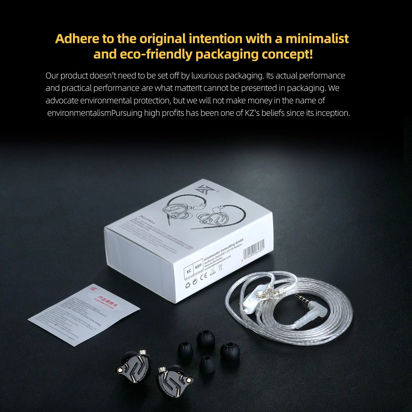 Auriculares intraaurales híbridos KZ ZS12 PRO 2 – Auriculares gaming con cable, graves HiFi y drivers superlineales