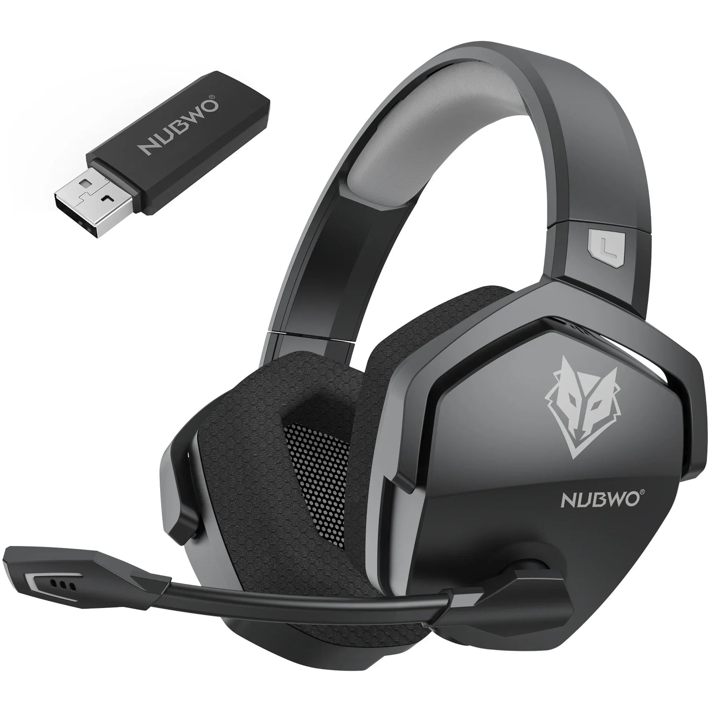 NUBWO G06 Pro Wireless Gaming Headset with Charging Station, Bluetooth 5.3 Gaming Headphones for PS5, PS4 & PC, ENC Microphone, 120-Hour Battery Life