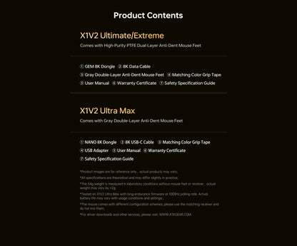 ATK Blazing Sky X1 V2 Ultimate Dual Mode -langaton hiiri, kevyt PAW3950 Ultra Dual 8K HZ, matala viive, mukautettu ergonominen hiiri