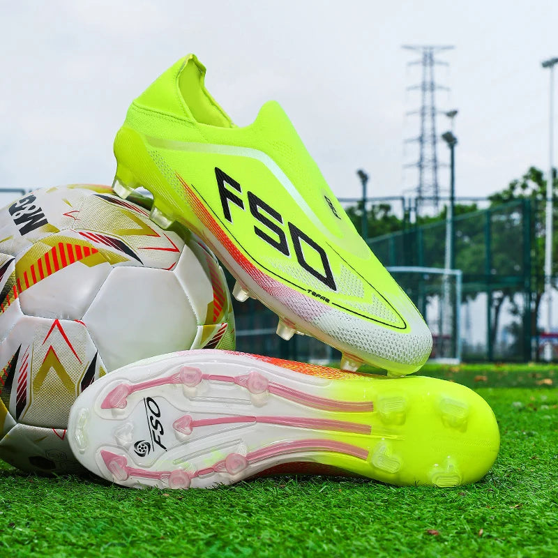 Męskie buty piłkarskie, buty do meczów piłkarskich, antypoślizgowe buty dla chłopców, wysokiej jakości buty sportowe na świeżym powietrzu, buty z kolcami na trawę, bestsellerowe buty z wysoką cholewką, lekkie