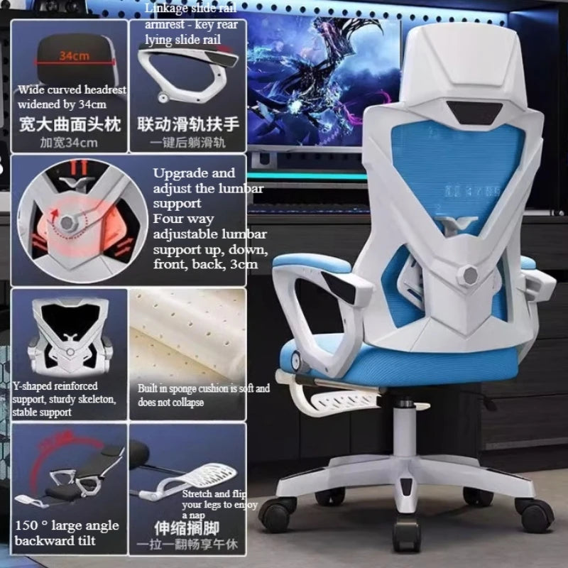 MDNG Ergonomic Office Chair Mesh Swivel Gaming Chair with Comfortable Reclining Design, Executive Desk Chair for Home Office & Study
