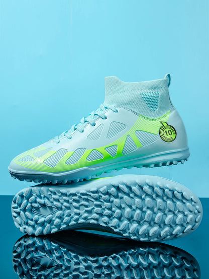 High Quality TF Football Boots Men Women PU Fabric Upper Rubber Cleats Non-slip Training Football Shoes