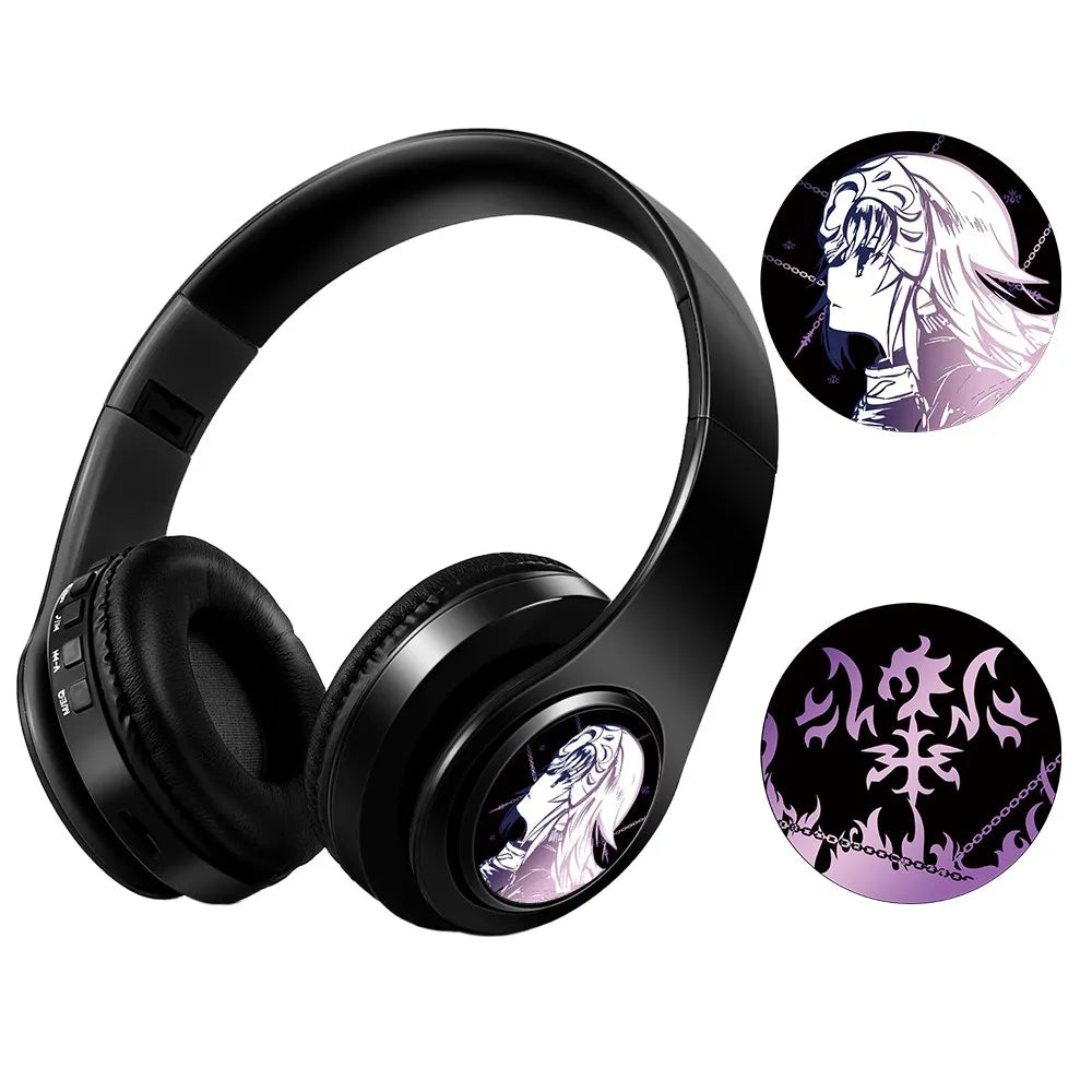 Miku Nakano Sanjiu Bluetooth 5.0 Over-Ear Anime Headphones – Wireless Stereo Gaming Headset with Deep Bass, Microphone & TF Card Support