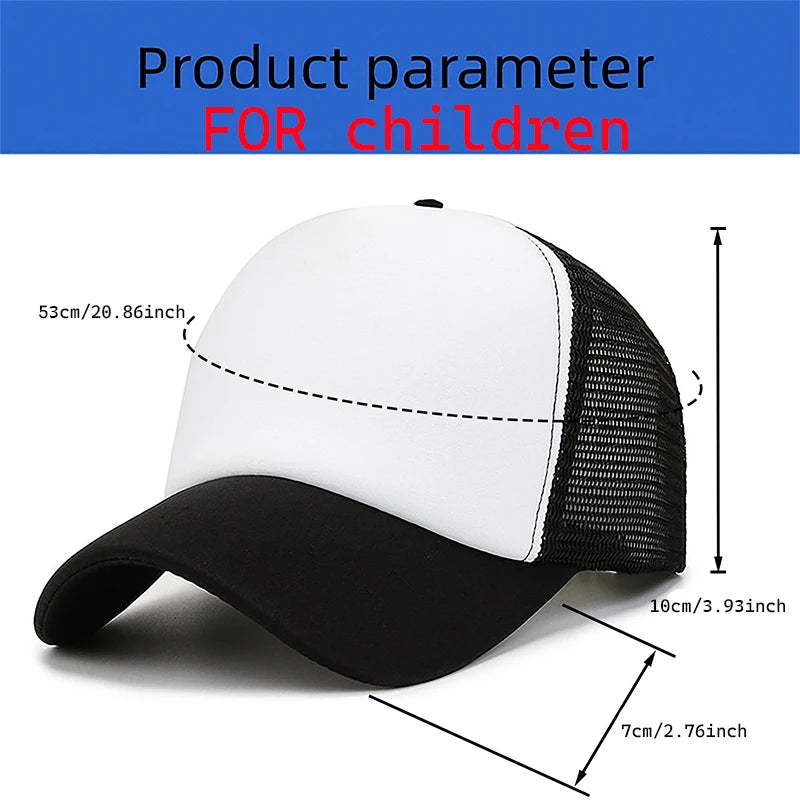 SpongeBobs Baseball Cap Kids Adult Summer Outdoor Sports Sun Hat Child Cute Letter A-Z Sunbonnet Breathable Mesh Headgear Gift