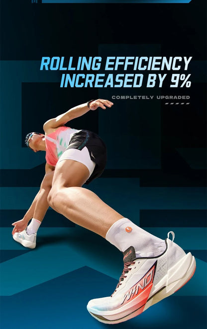 QIAODAN WIND 4PRO Chaussures de marathon à semelle en carbone pour homme - Baskets de course professionnelles - Chaussures de sport de course à pied respirantes QDB023262291