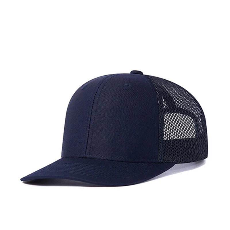 Cappellino da baseball classico in rete traspirante per donne, cappellino casual da camionista traspirante, cappellino unisex regolabile con chiusura a scatto, cappellino sportivo e dinamico da papà