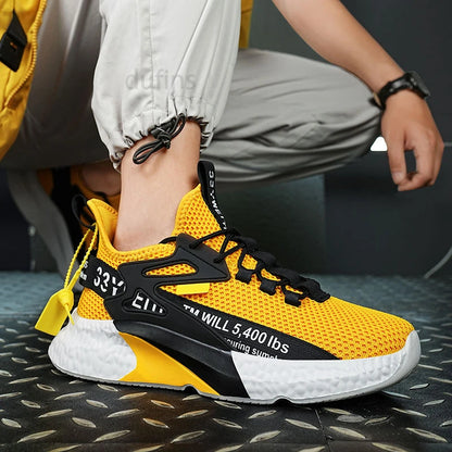 Zapatillas nuevas para hombre, deportivas, ligeras, informales, de moda, para correr, elásticas, de ocio, de malla, de verano, deportivas, de tenis, para hombre, para caminar, talla