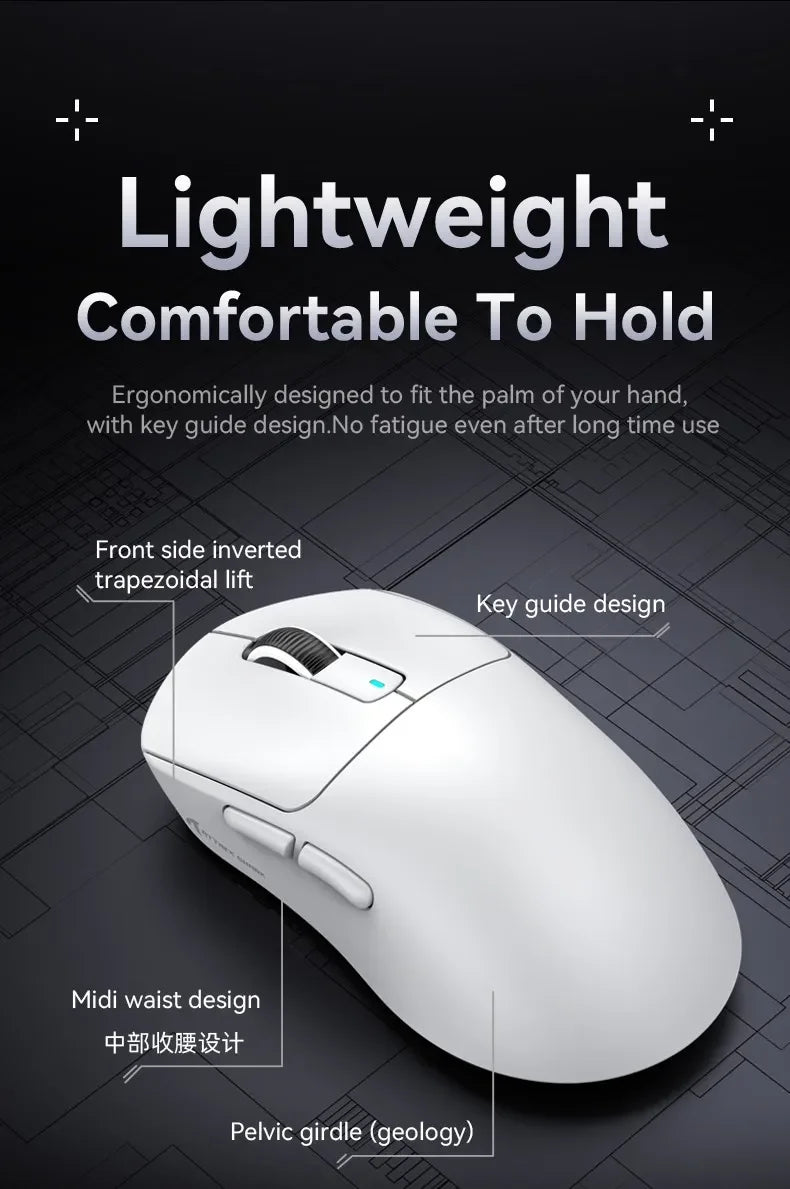 ATTACK SHARK X3 Ultra-Light Wireless Gaming Mouse, Tri-Mode Bluetooth & 2.4G, PAW3395 26000 DPI, 55g Rechargeable Gaming Mouse for PC, Mac, PS & Xbox